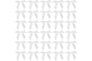 AIMUDI White Bows Bulk: Christmas Small White Bows for Gifts Wedding Favor