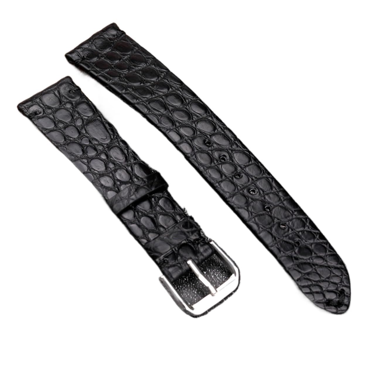 Cinturino In Pelle Di Coccodrillo Fatto A Mano Nero A Sgancio Rapido Cinturino Ultra Sottile 18 20 22MM Cinturino Morbido Bracciale Da Uomo Stile Retrò