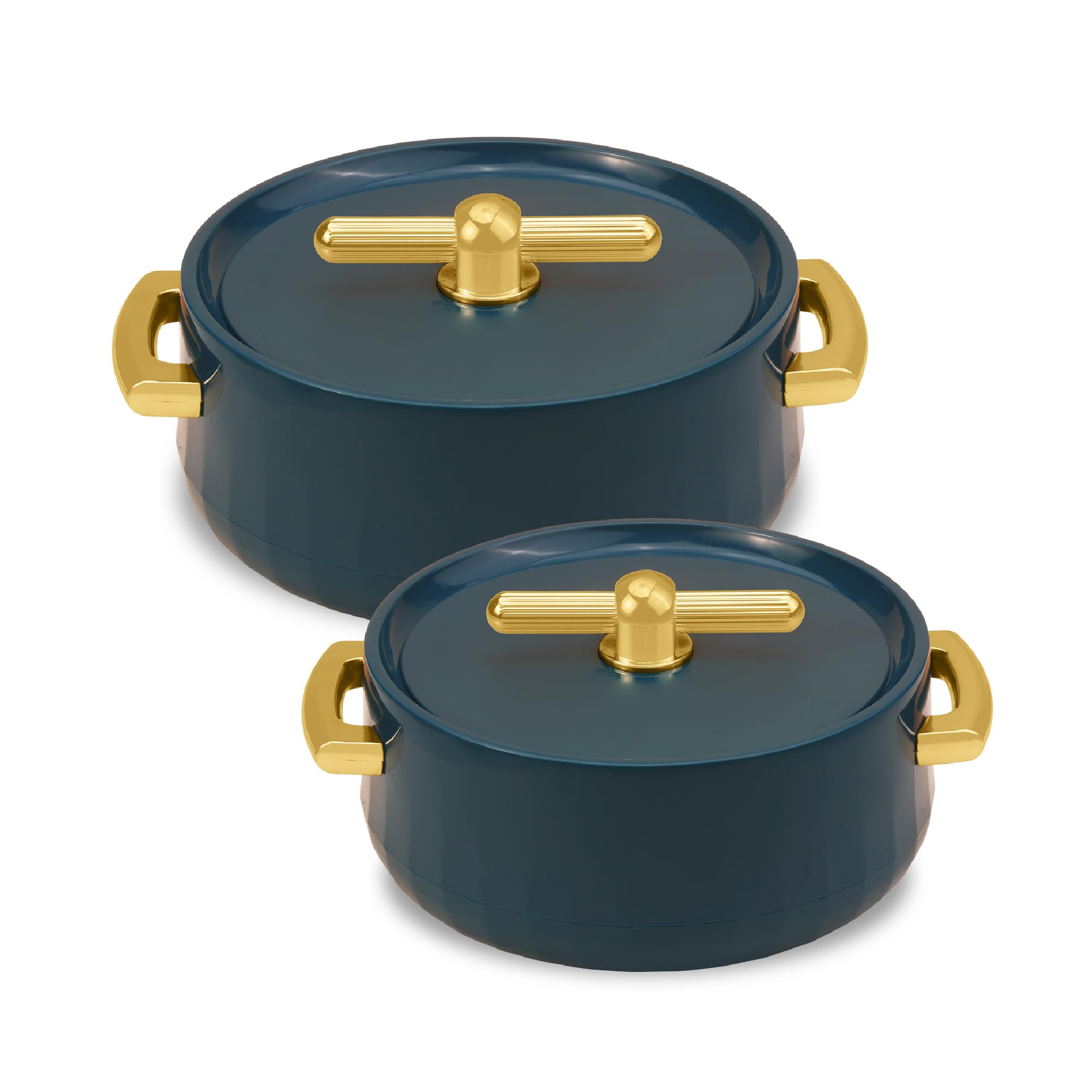 Selvel Elegance Insulated Casserole Set of 2, 700ml, 1200ml, Advanced PU Insulation, Hot Box for Roti, Chapati, Biryani, Keeps Food Hot 6 Hours, Housewarming Gift, Emerald Green, Diwali Gift