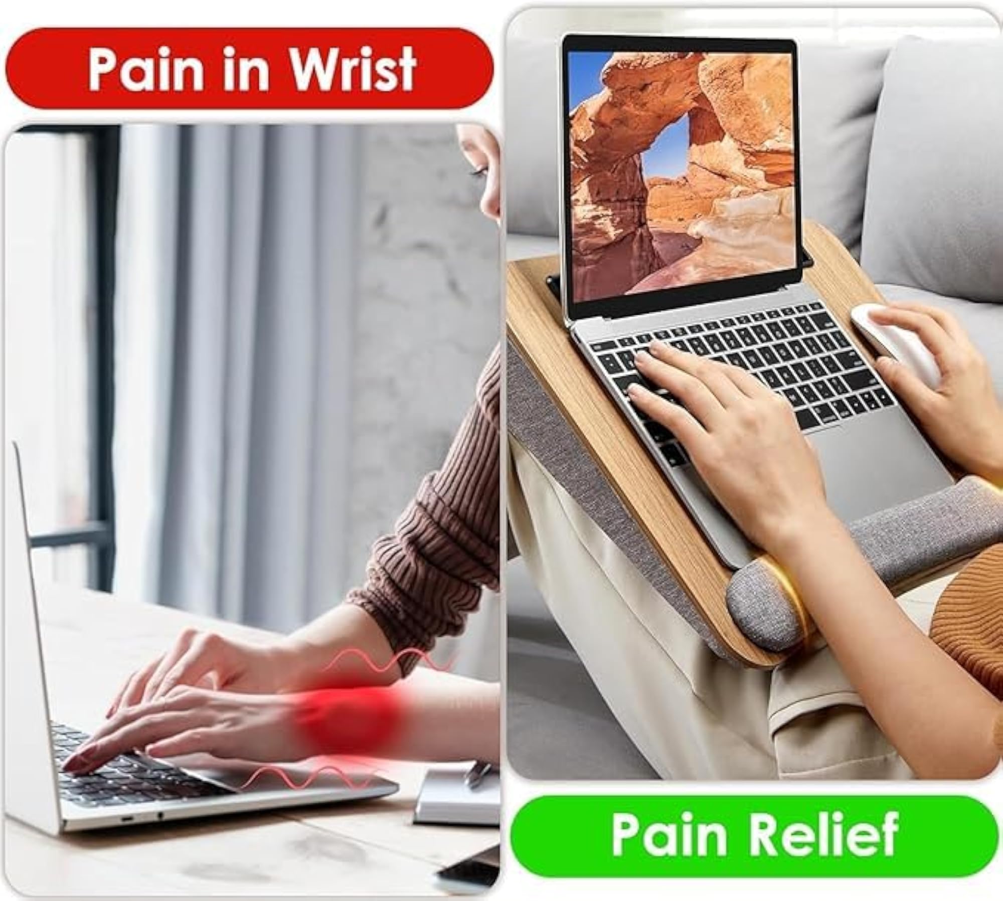 Portable Lap Laptop Desk with Pillow Cushion