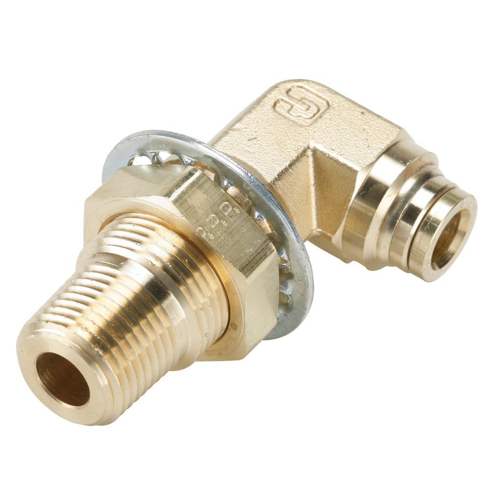 Parker 169PMTBH88 Brass PushtoConnect D.O.T. Fitting, Tube to Pipe