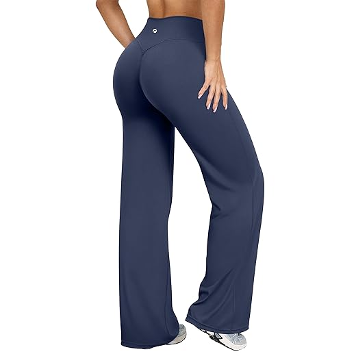OQQ Yoga Pants Women High Waist Stretch Casual Soft Straight Leg Bottoms