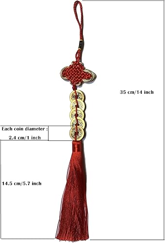 Miniatura 3 de JIAQUAN Monedas chinas de Feng Shui para decoración del automóvil, decoración del hogar, oficina, cinco emperadores, monedas chinas antiguas,