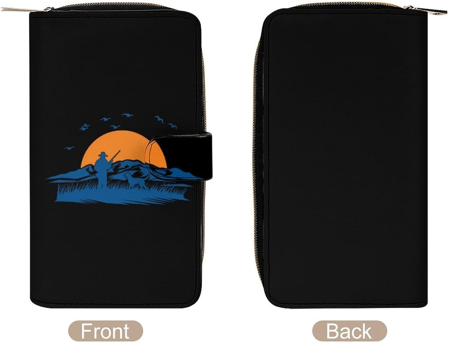 Hunter Hound Hunting Field Womens Wallet for Men Slim Purse Clutch Handbag with Card Holder