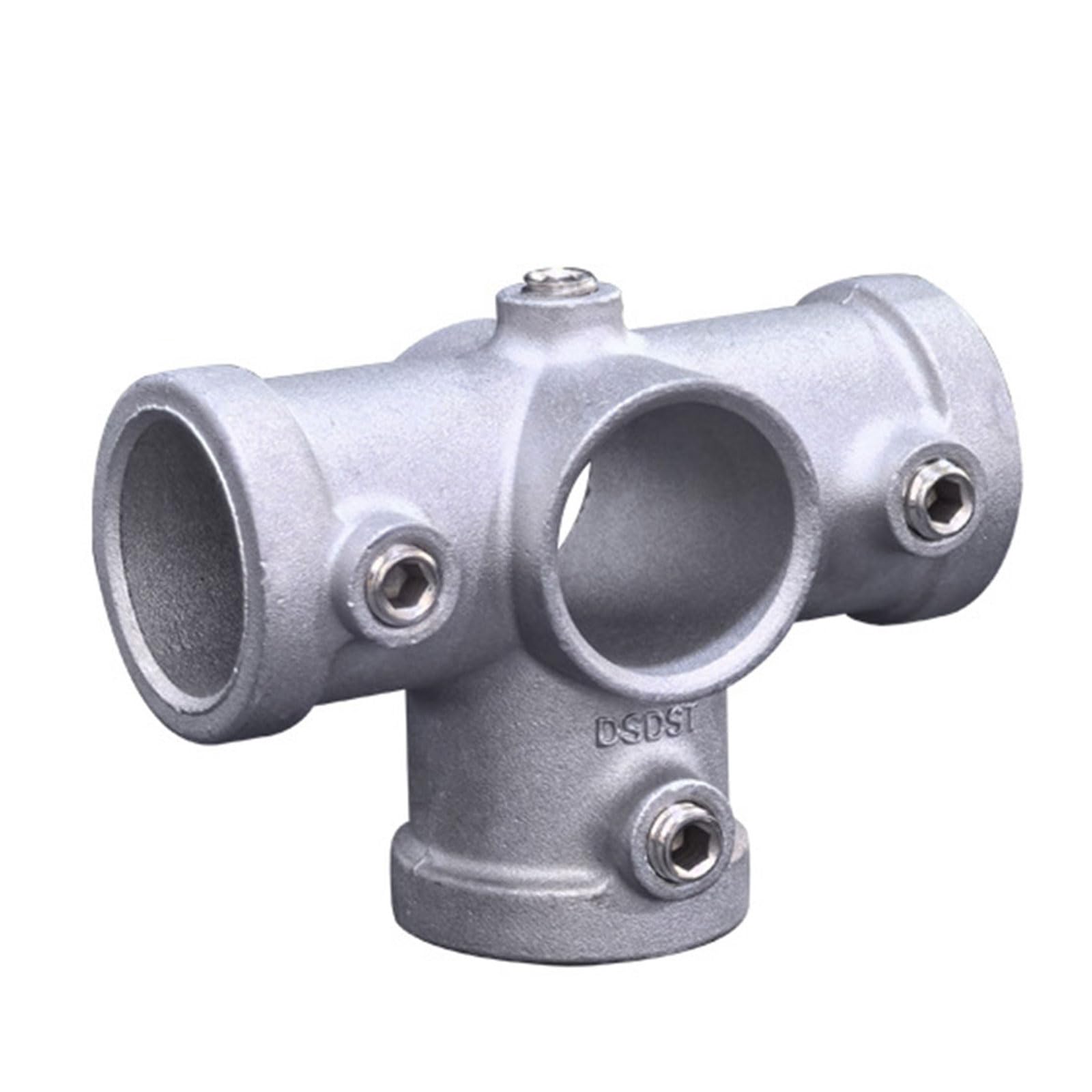 Elnwnnkc 5Ways Aluminum Alloy Round Tube Connector Replacement Connection Fastener 3 Way Elbow Pipe Fitting Fixed Joint Enduring Round Tube Connector