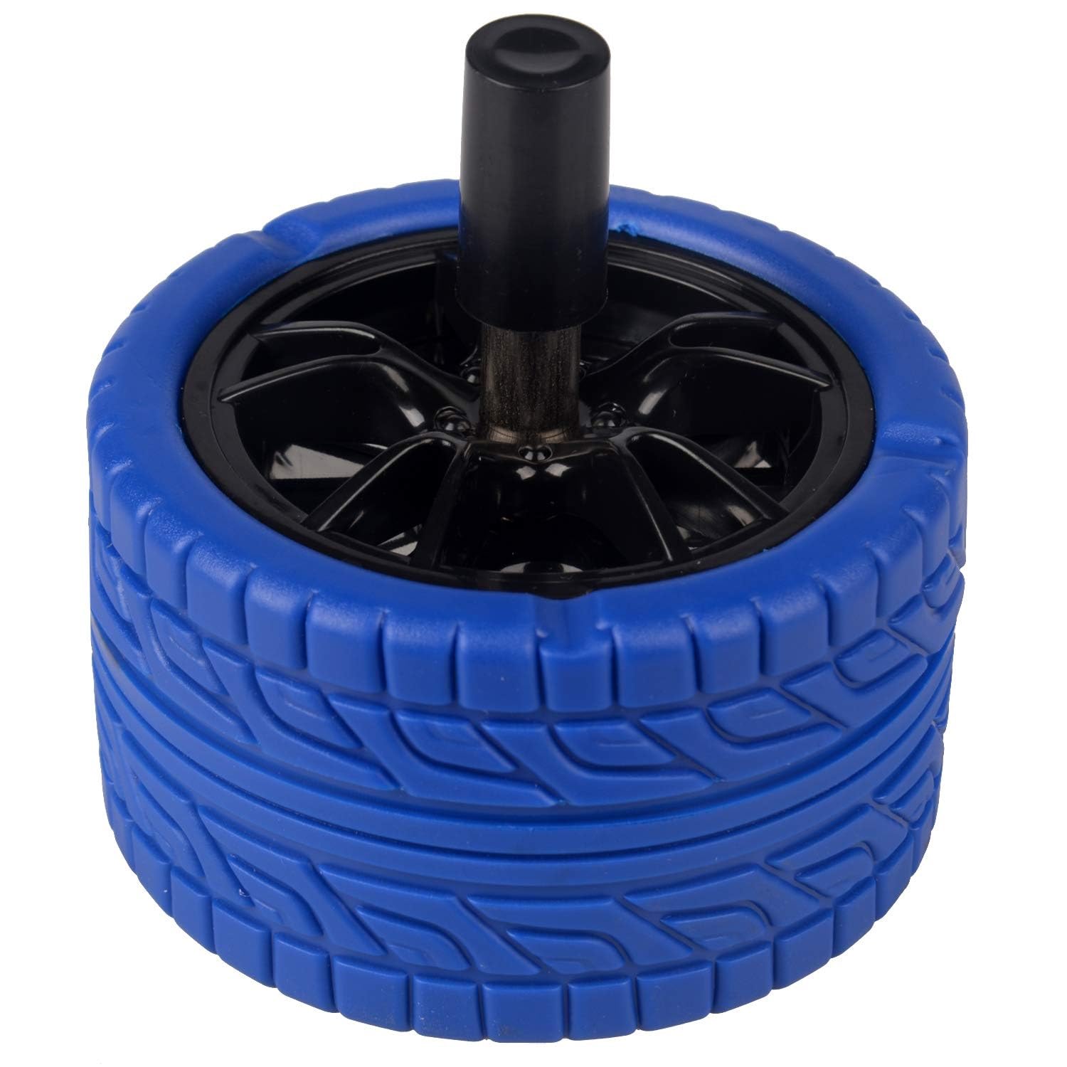 Outdoor Ashtrays For Cigarettes With Rotating Lid, Smokeless Ash Tray Sets For Weed, Push-Tire Type Windproof Rotating Smokeless Ashtray(Blue)