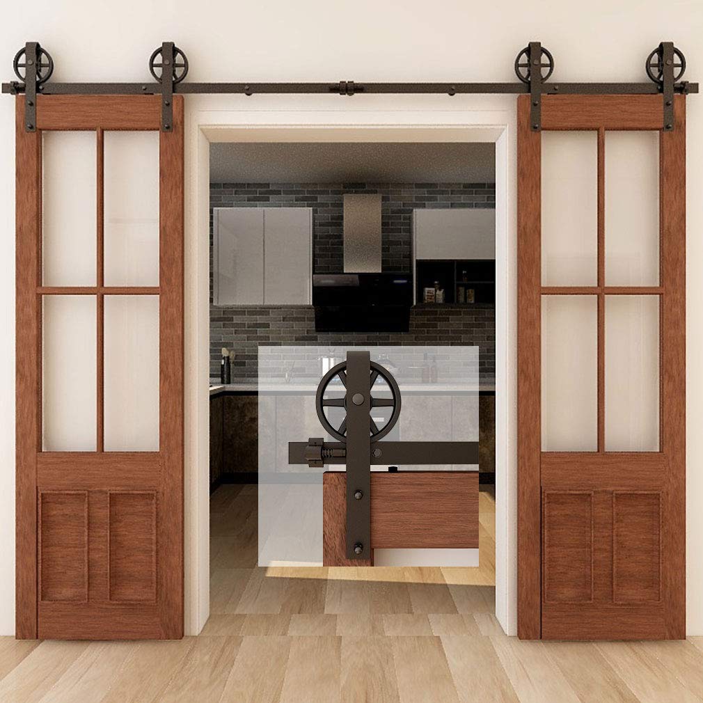 Buy CCJH 274CM Sliding Door Track Barn Door Sliding Kit Sliding Wood