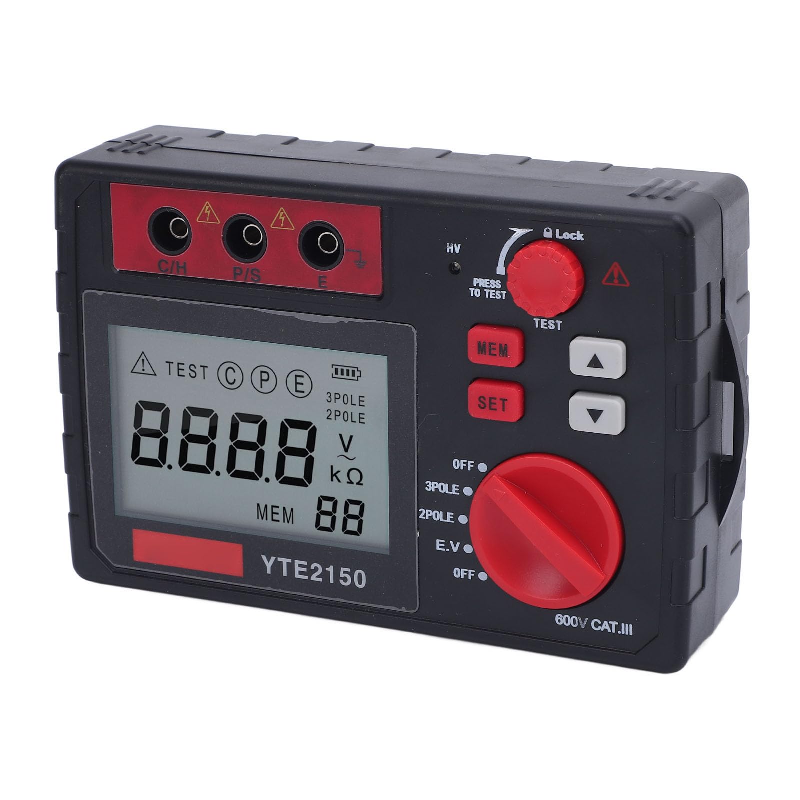 Elektryczne Urządzenie Pomiarowe Megaohm, Amortyzowany -tester Insulacji do Instalacji Elektromechanicznej (Wtyczka UE 110-240V)