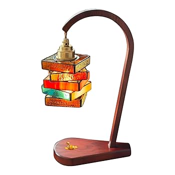 ステンドグラス　ランプ　間接照明　デスクライト　ビンテージ ステンドランプ テーブルランプ グリュック間接照明