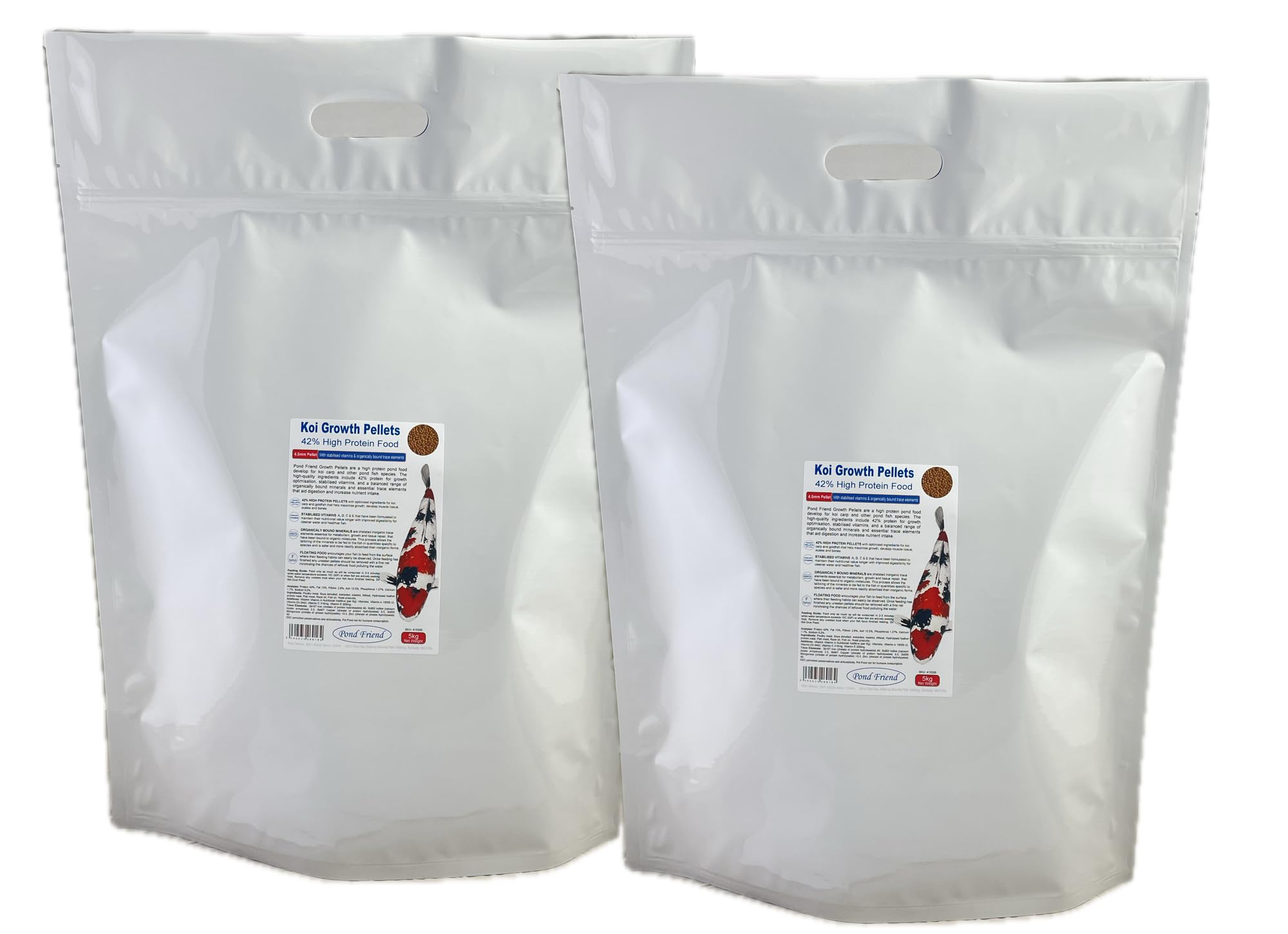 Pond Friend Koi Growth Pellets Floating Fish Food 10kg 3mm Carp & Goldfish High Protien Diet For Fast Growth