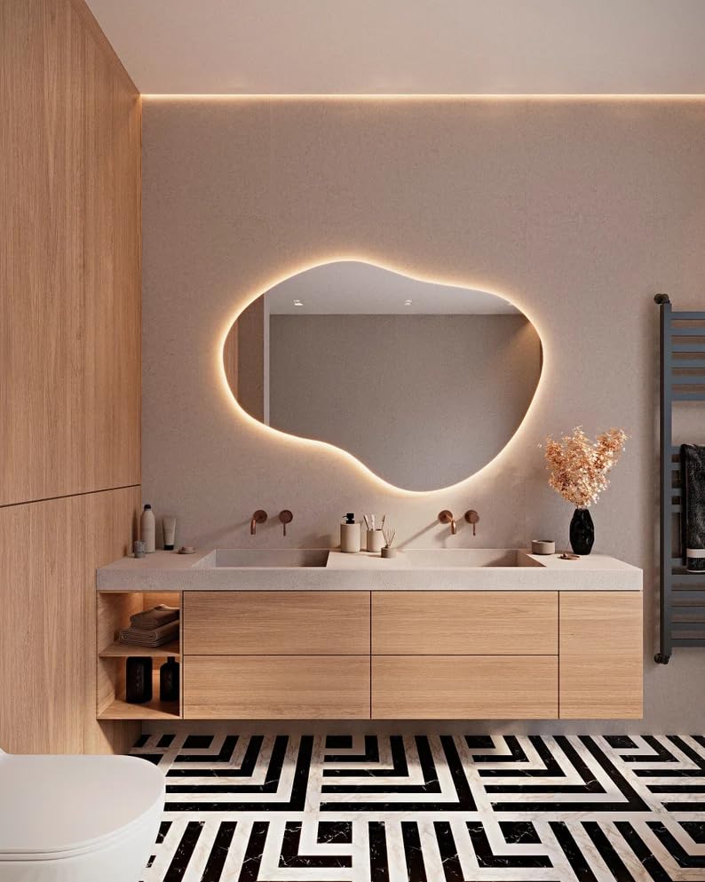 LED Wall Mirror - Asymmetrical Illuminate Mirror