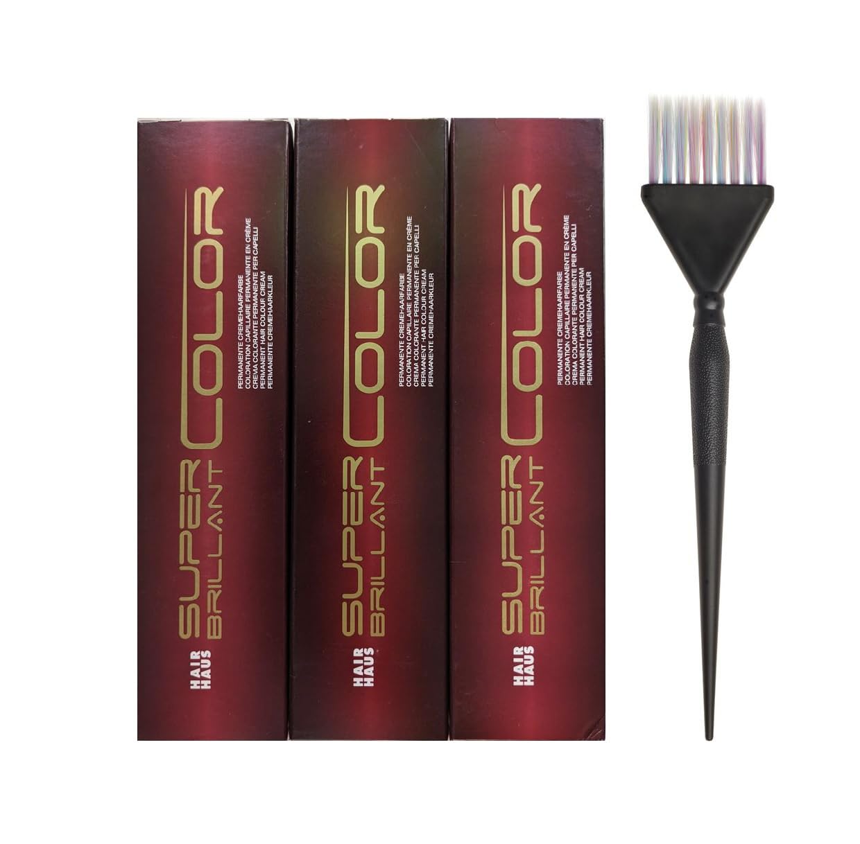SBC Super Brilliant Color Tinte para el cabello 3 x 100 ml + pincel especial (8-0n)