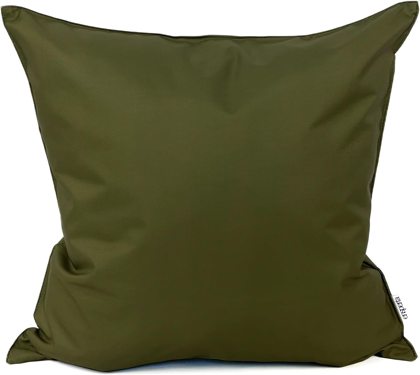 Pack of 2 Outdoor 20''x20'' Waterproof Olive Green Throw Pillow Covers Decorative Square Patio Pillows for Patio Furniture (Martini Olive)