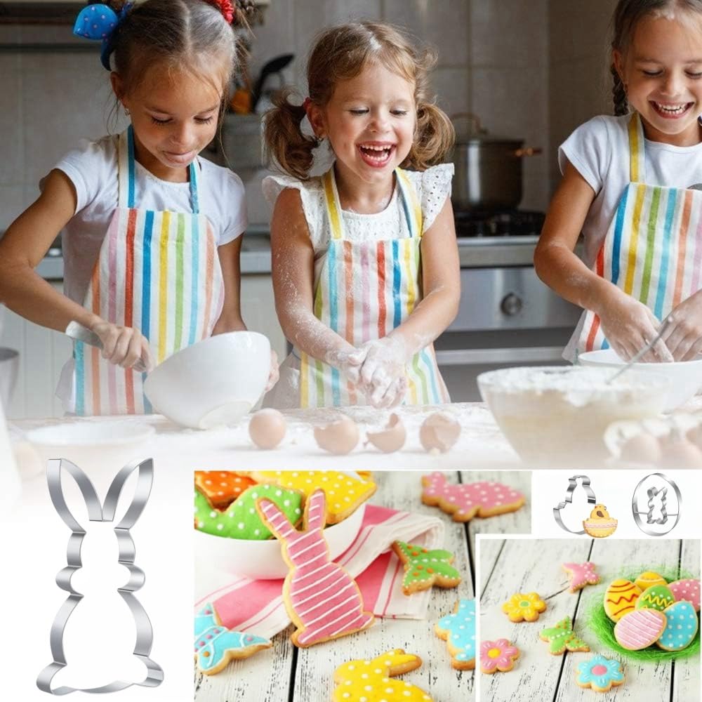 Stampini Biscotti Pasqua - 11 Formine Acciaio Inox Coniglietti Uova - Foto 9