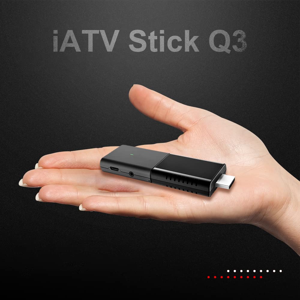 SWR iATV Stick Q3 4K HDR Smart TV Stick Android TV 10 Allwinner H313 ATV HDR przenośny 2.4G/5G WIFI BT5.0 OTG Media Player TV Stick