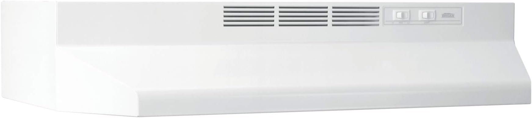 Broan 413001 ADA Compatible Ductless Cabinet Range Hood, 30-Inch, White