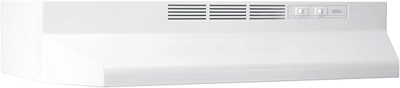 Broan-NuTone 413001 Non-Ducted Ductless Range Hood with Lights Exhaust Fan for Under Cabinet, 30-Inch, White