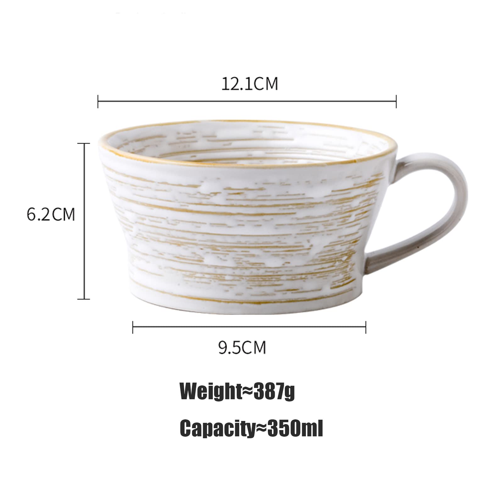 Orientalny ceramiczny zestaw do herbaty zestaw do herbaty Vintage kubek ceramiczny 350 ml, kubki ceramiczne do herbaty zbożowej, kawy i mleka Cappuccino, ceramiczny kubek do płatków owsianych, kubek p