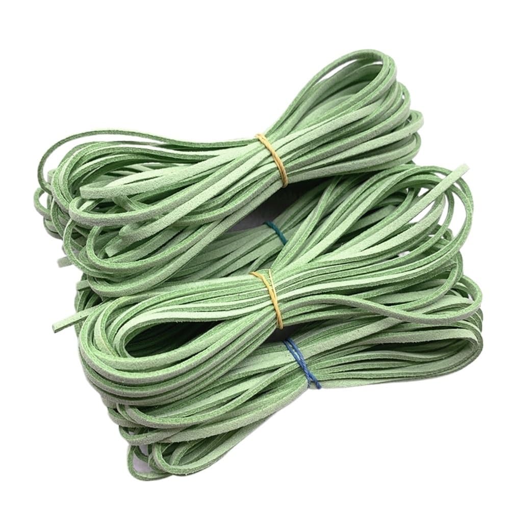 Decor Craft String 5yards Thread Rope 3mm Flat, Faux Suede Braided Cord Velvet Leather Used for Handmade Beading 1piece