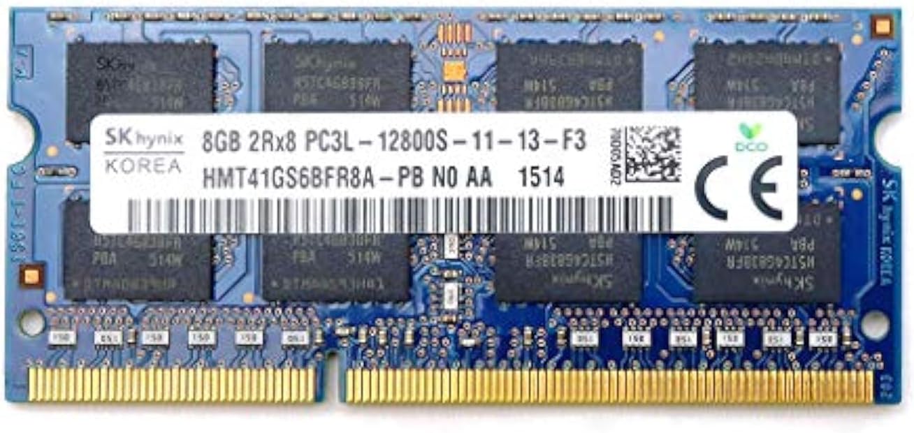 Laptop Memory Module HMT41GS6BFR8A-PB Compatible Replacement Spare Part for Hynix HMT41GS6BFR8A 8GB 2Rx8 DDR3 SO-DIMM PC3-12800 1600MHz 204-Pin Non-ECC Unbuffered CL11 1.35V