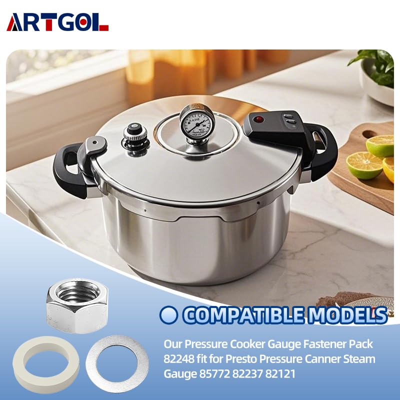 Miniatura 5 de Paquete de 4 sujetadores de calibre de olla a presión 82248 de repuesto para medidor de vapor Presto 85772 82237 82121, piezas de repuesto para olla