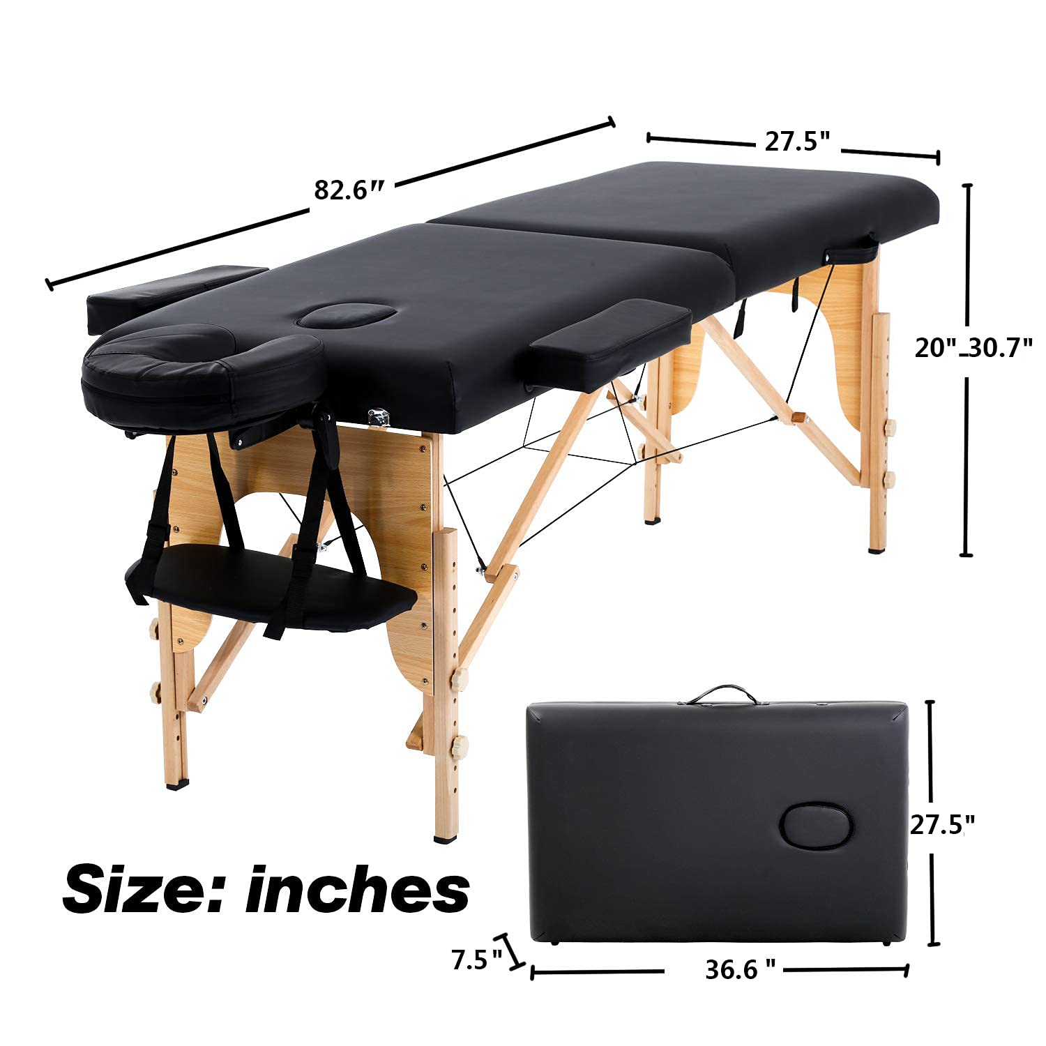 Amazon.co.jp: ポータブルマッサージテーブル、折りたたみマッサージ