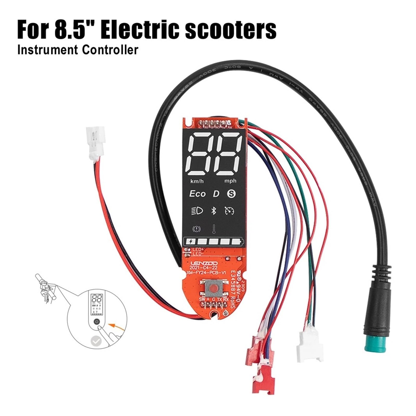 Reemplazo de Tablero de Instrumentos, Placa de Circuito de Pantalla de 36V, Compatible con Accesorios for Patinete eléctrico M365/Pro