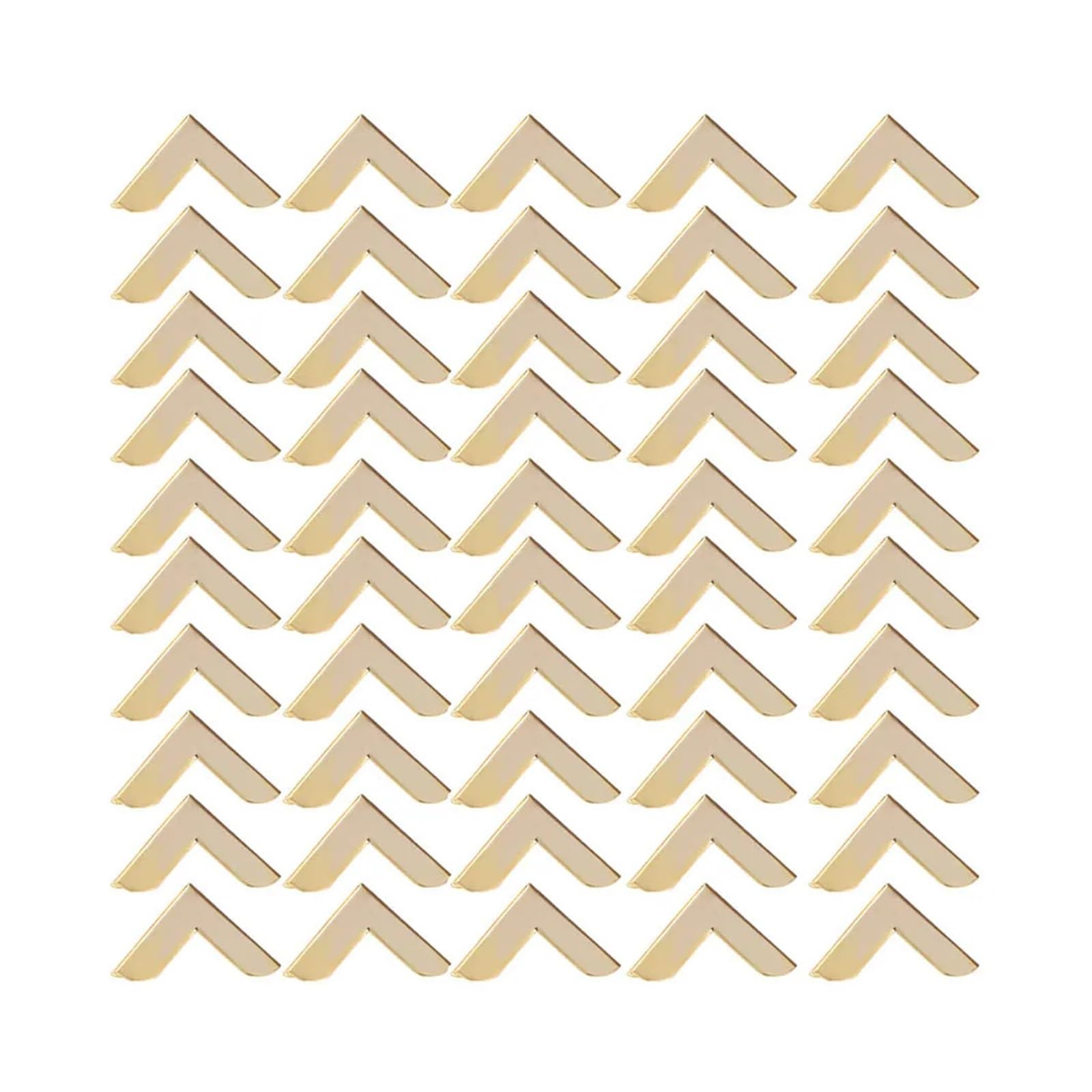 Metal Bag Corner Protector 50pcs Notebook File Menus Folders Furniture Hardware Scrapbooking Albums Corner Brackets Decorative Protectors for Home Decorative(Gold)