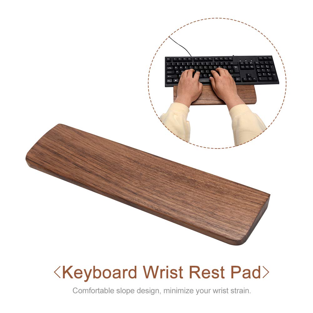Buy Wrist Rest, Keyboard Wooden Wrist Rest, Black Walnut Wood Keyboard