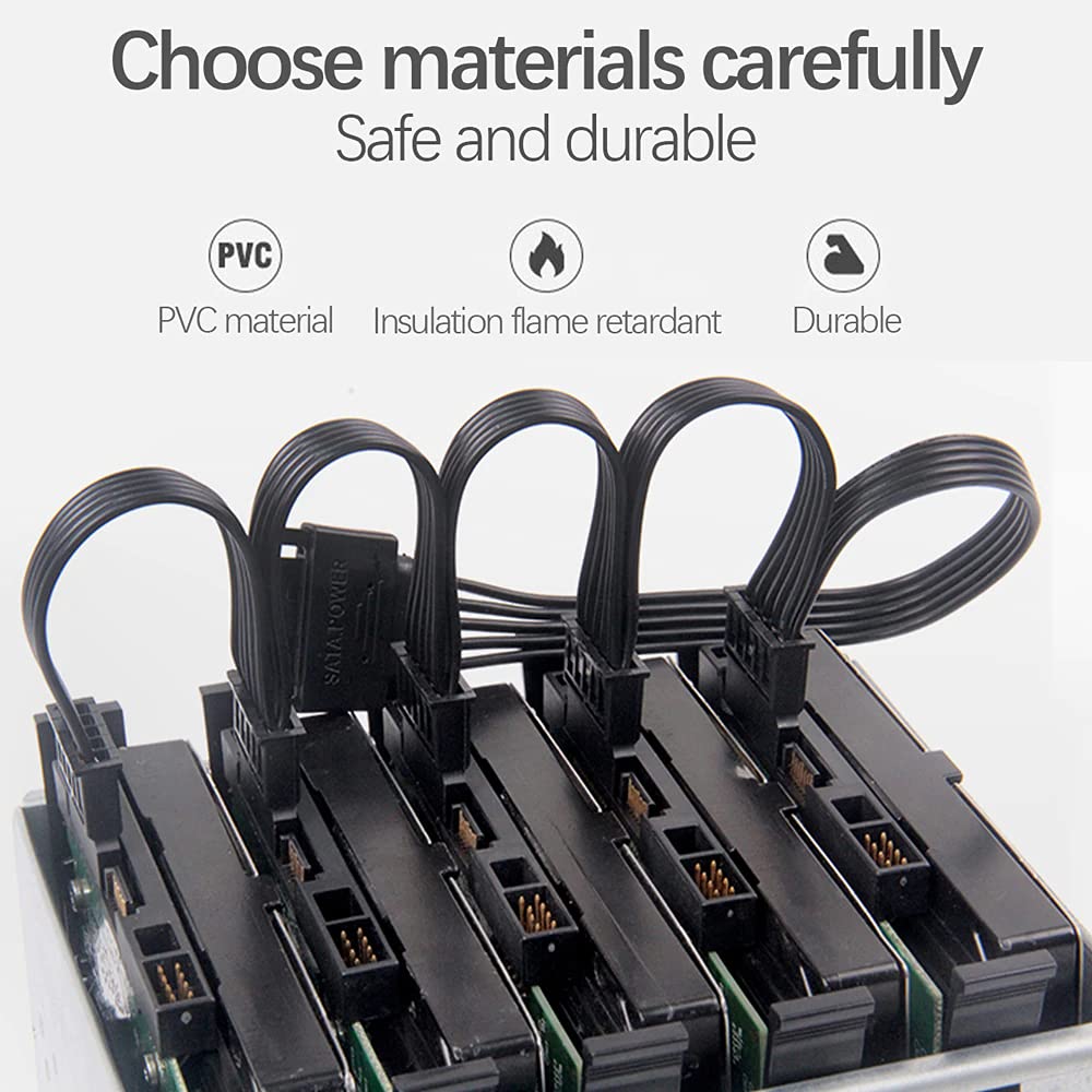 Piplus SATA Power Splitter - 1 to 5 Cable -6