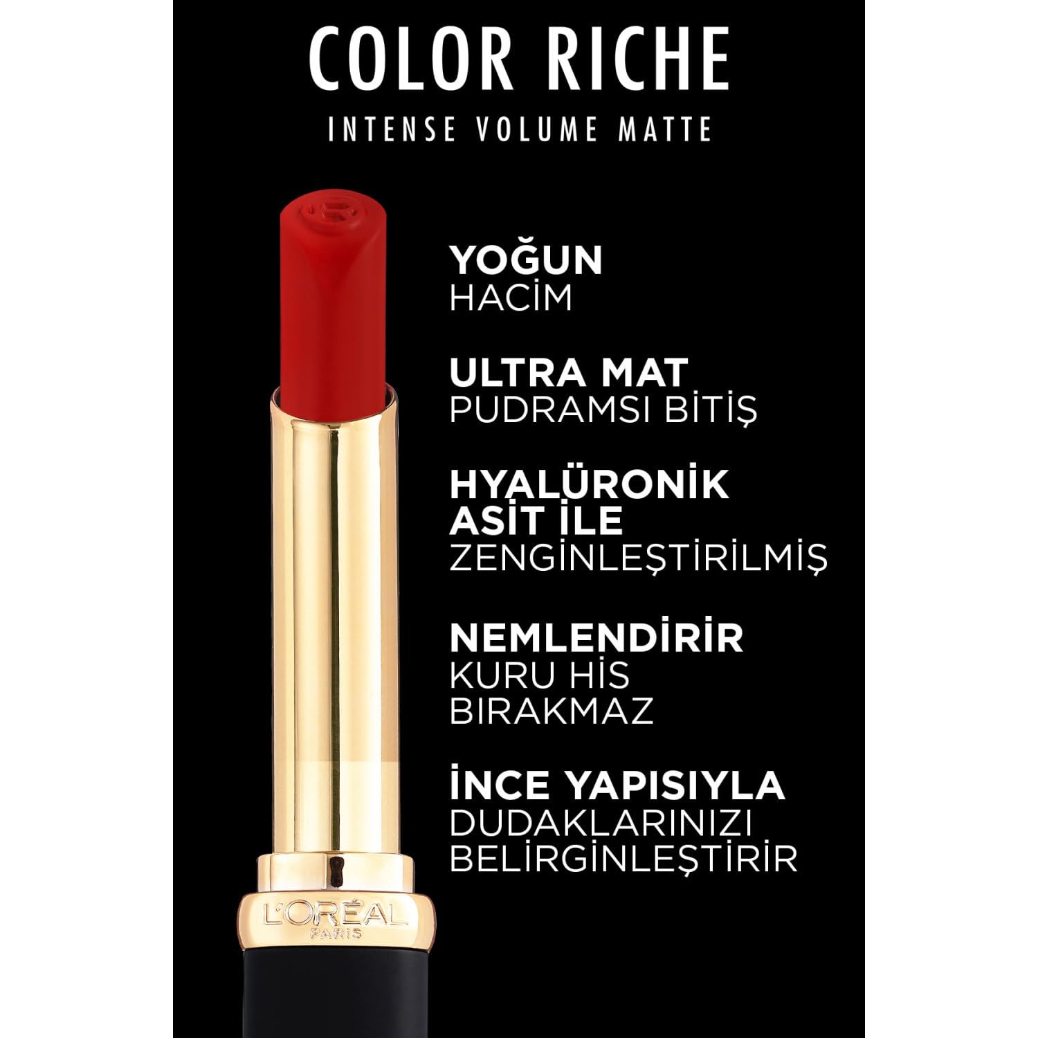 L'Oreal Paris Color Riche Intense Volume Matte Ruj - 346 Rouge Determination