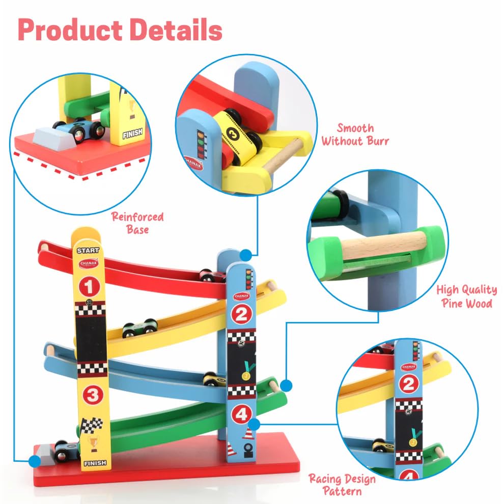 CHARVI WORLD Kids Race Track Set, 9 Pieces | Fun & Interactive Racing Toy for Boys & Girls | Educational STEM Building Toy for Kids | Safe & Durable Race Car Playset for Toddlers & Children 4