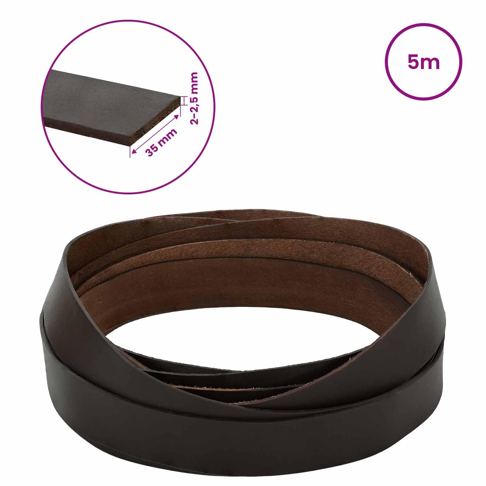 Lederriemen 1 Dunkelbraun 500 x 3,5 cm Leder,Leder & Vinyl,42034194
