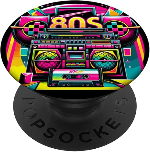 Retro 80s Bruh Boombox Vibe - Ultimate Throwback Party PopSockets Standard PopGrip