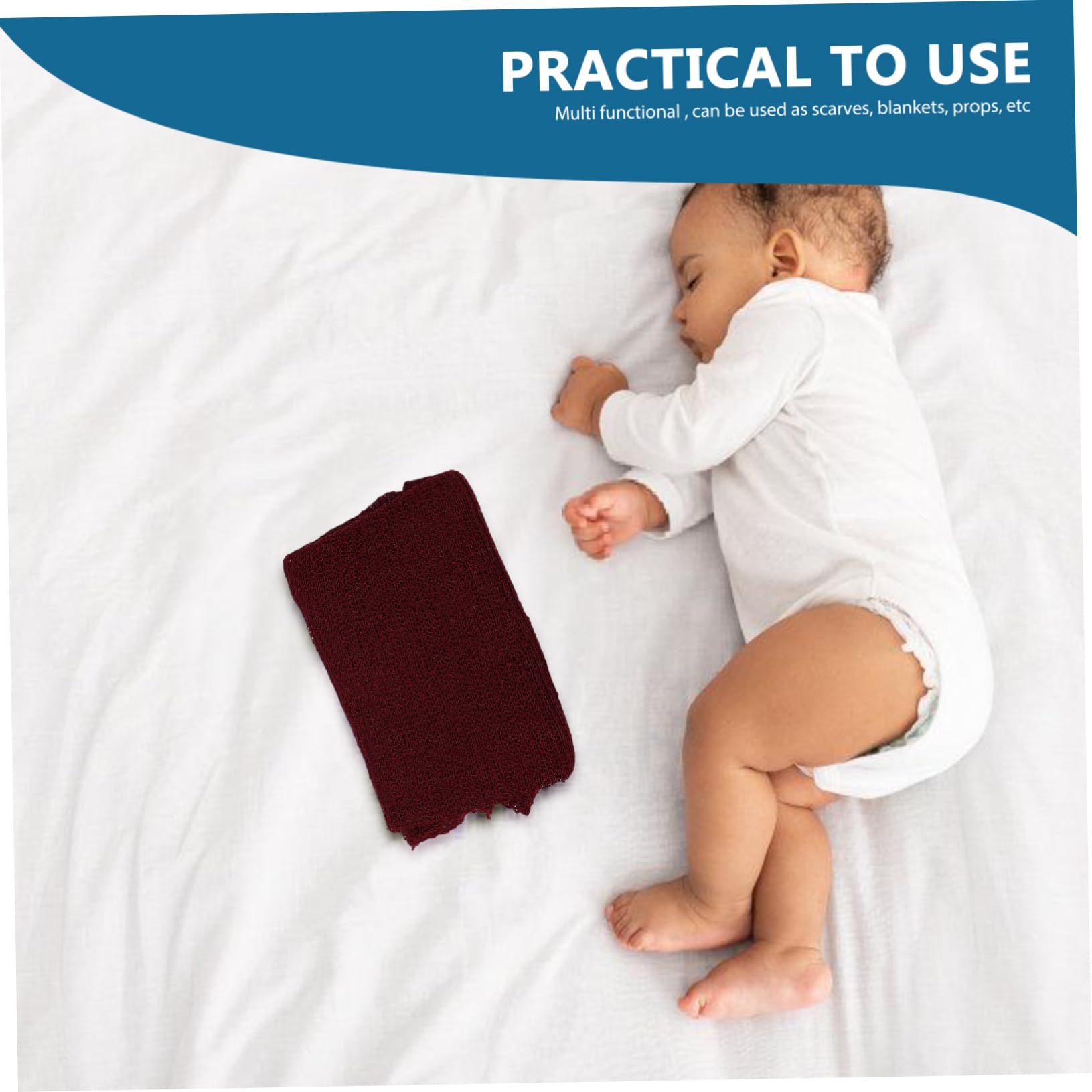 Genérico 6 Piezas Envoltura para Bebés Recien Nacidos y Elástico para Fotografía para Niñas Accesorios de Casa