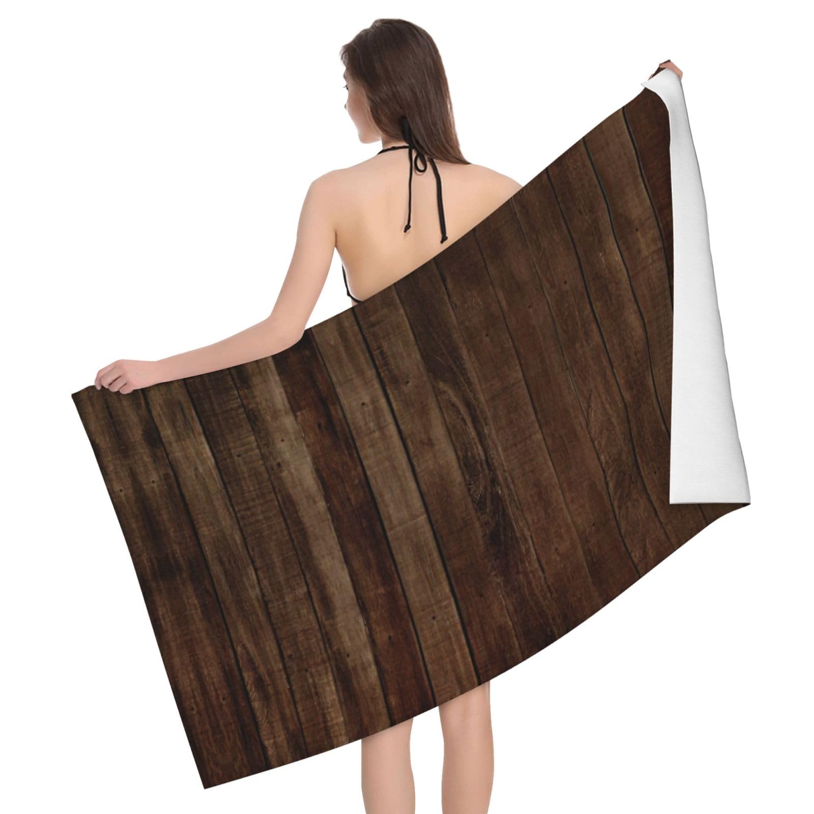 Serviette de bain microfibre imprimée Board 81x132 cm ultra douce et absorbante pour la douche