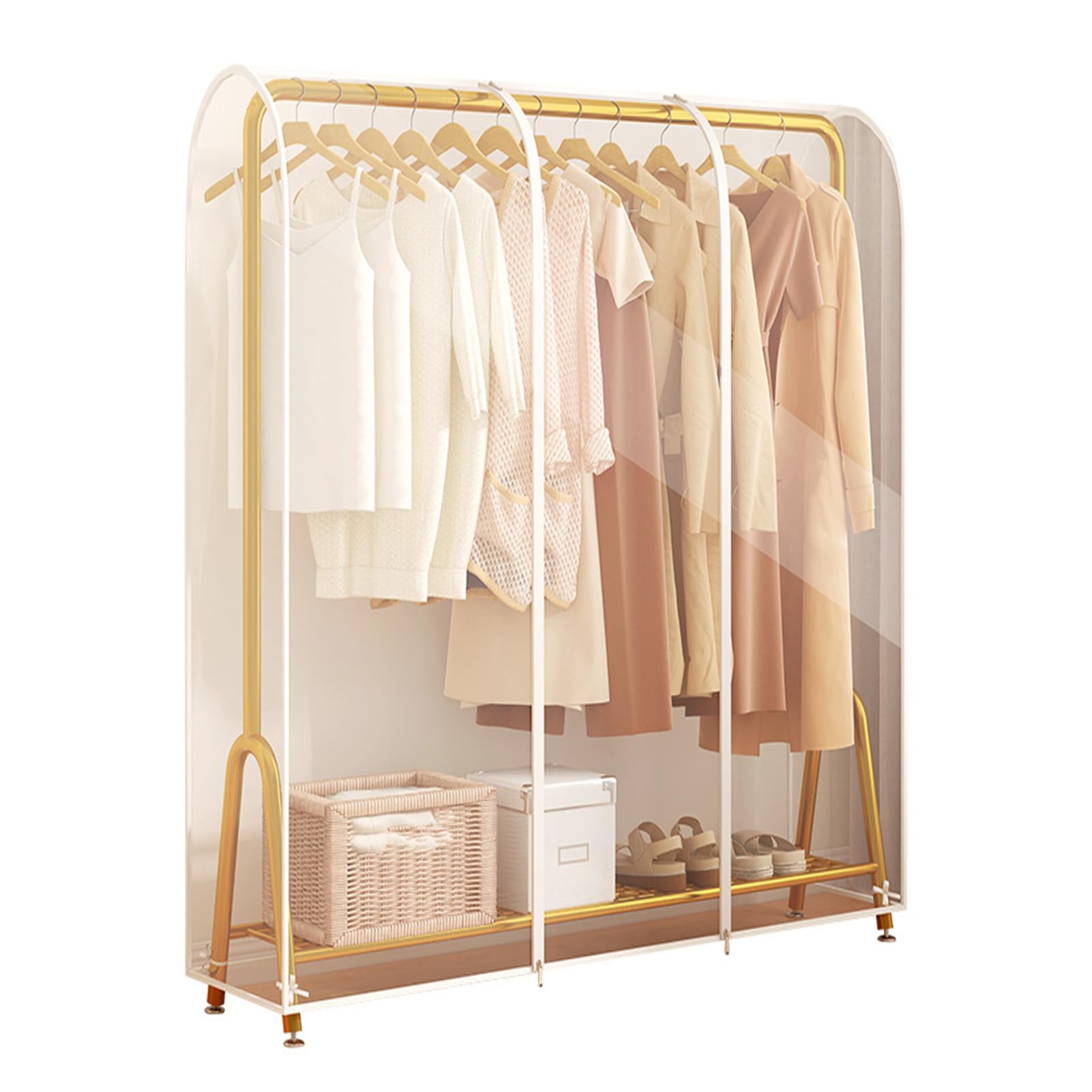 NICENEEDED 59'' Garment Bags for Hanging Clothes Large Clear Closet Clothing Protector
