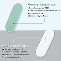 Vista 3 de 20 barras de pulido rectangulares de plástico plateado de 2.4 x 0.78 pulgadas de doble cara para joyería