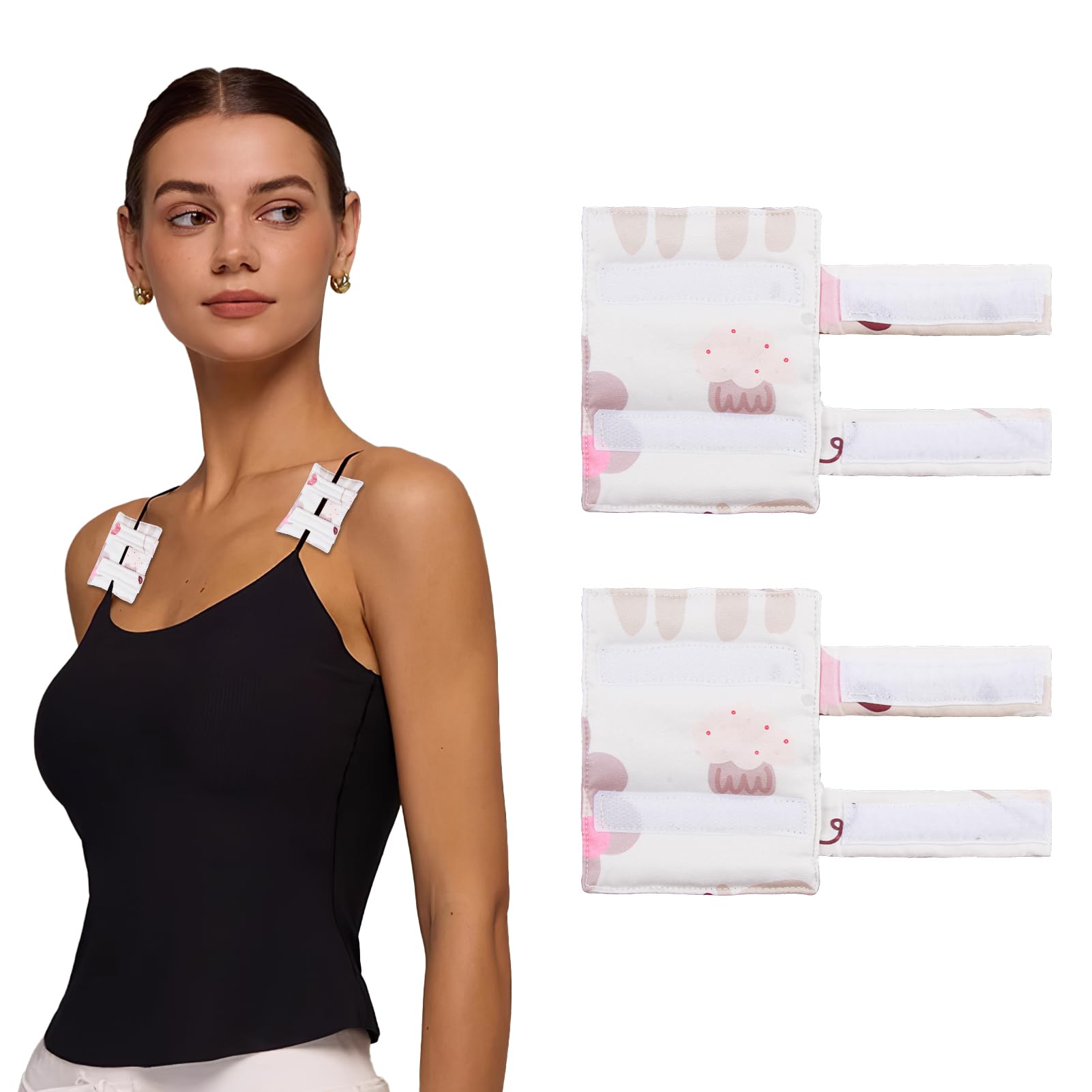 Cymner Multicolour 2 Pcs Bra Strap Pads And Cushions, Bra Strap Protector For Chest Port & Pacemaker, Post-Surgery Recovery Pillow, Heart Surgery Support Cushion For Comfort