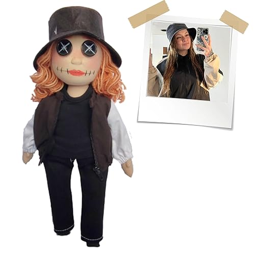 Miniatura 8 de Personalized Ragdoll with Button Eyes, Custom Gift 12'in Stuffed Doll made of Cotton and Linen (Regular, Painted Feet, Brown)