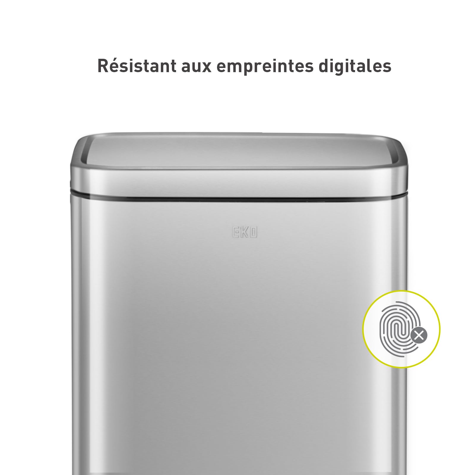 EKO Poubelle Cuisine Madison 30L avec Pédale | Acier INOX Anti-Traces | Fermeture Ralentie et Silencieuse | Compact Moderne Salle Bain