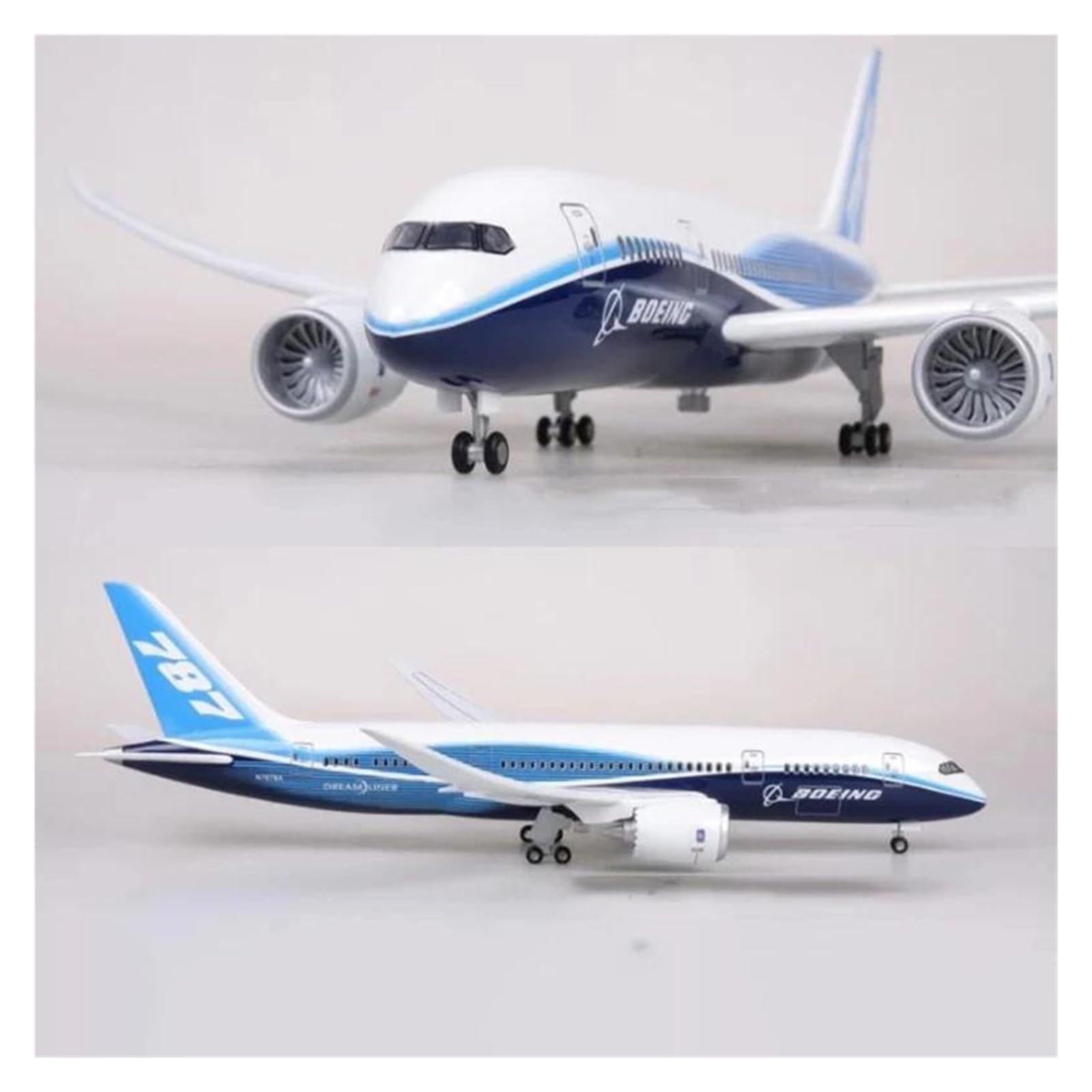 Diecast zabawki samolotowe 47CM skala 1/130 dla modelu samolotu B787 Dreamliner Model samolotu żywica samolot Home Decorati statyczny model samolotu do zbierania i wyświetlania (bez lampy)