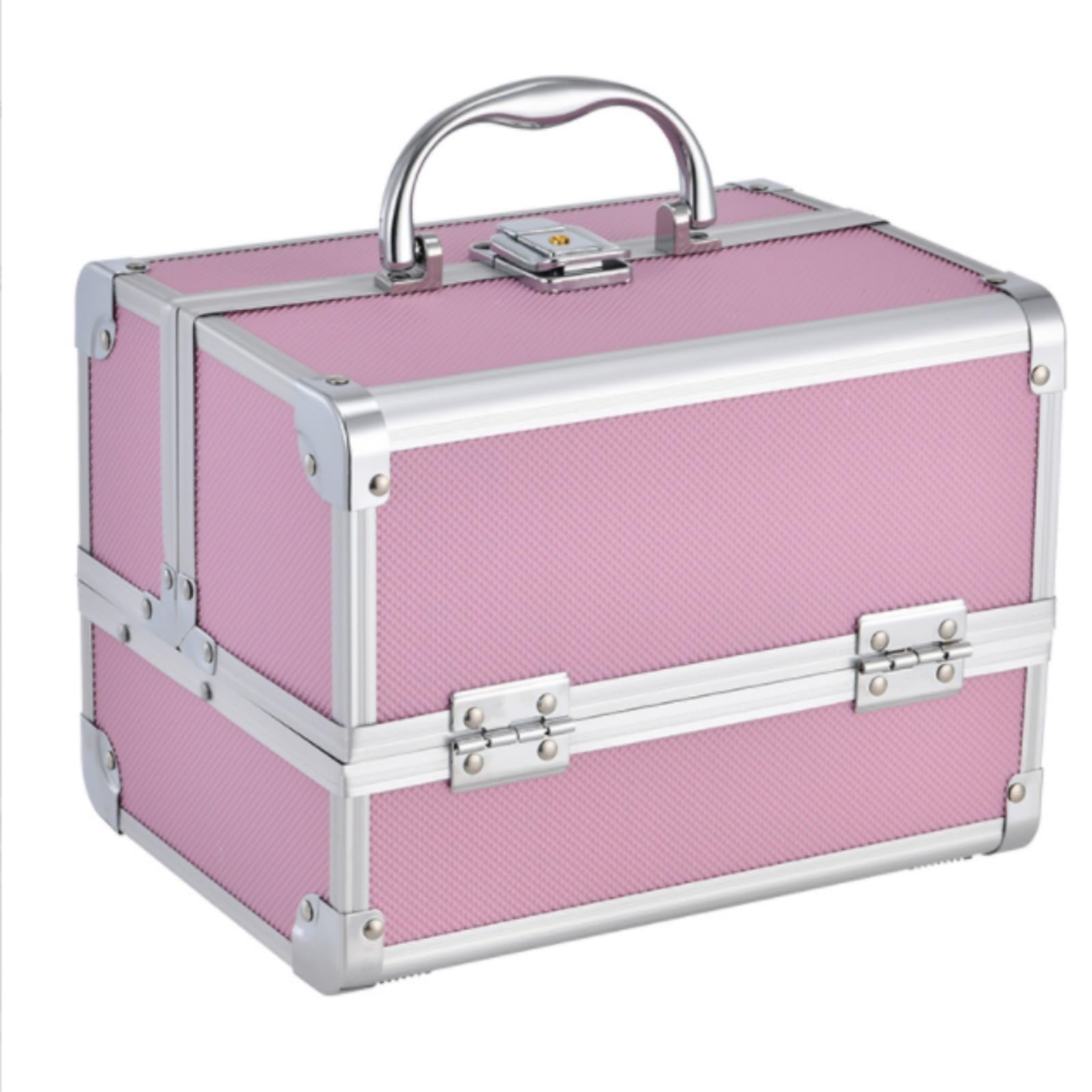DANNMPX Nail Polish Portable Nail Polish Storage Box With Lock For Art Cosmetics Set Supplies Organizer(Pink)