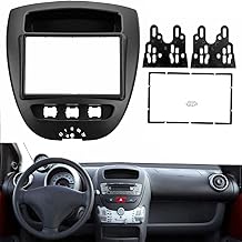 KAOLALI 2 DIN Car Radio Fascia Mounting Kit Compatible with Toyota Aygo Citroen C1 Peugeot 107 2005+