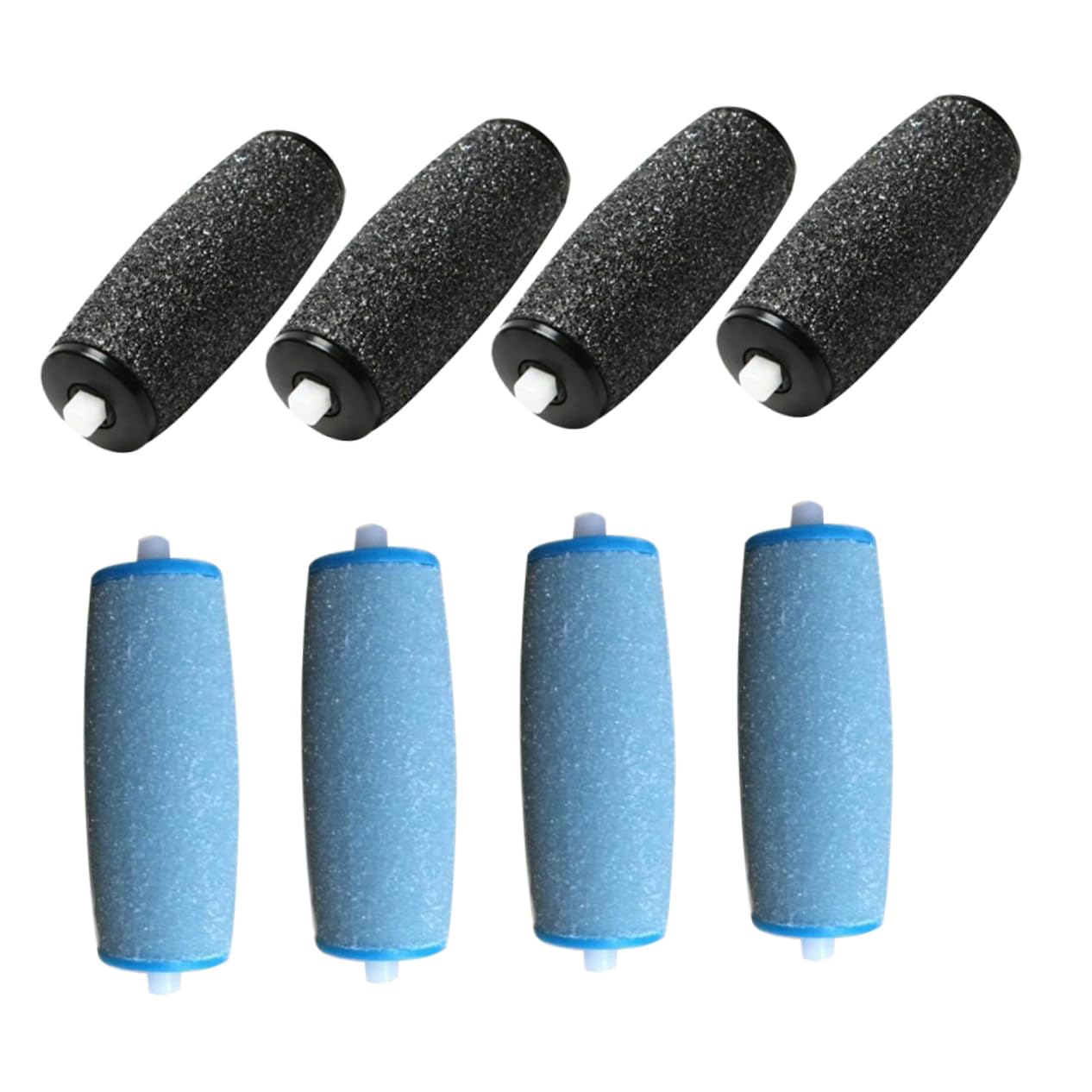CLISPEED 12PCS Extra Coarse Roller Heads Replacement for Electronic Foot File Efficiently Removes Calloused Skin Washable Durable for Smooth Feet Blue Black