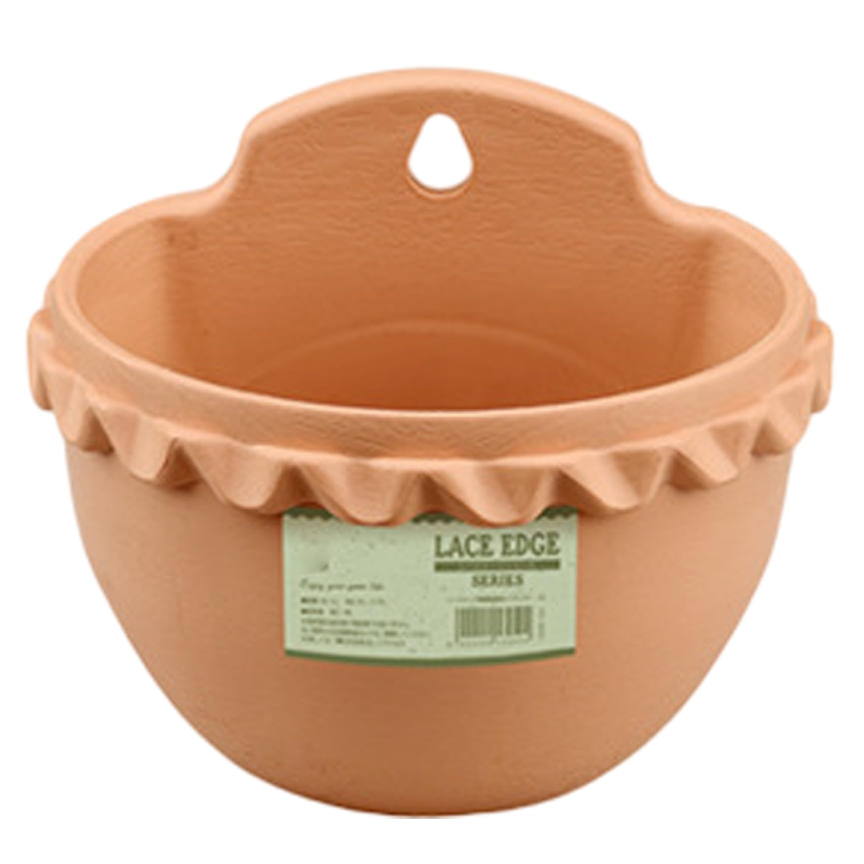 Monetais Hanging Wall Planter, Plastic Railing Planter Box with Drainage for Indoor/Outdoor Wall Mounted Flower Pot with Water Management System, Light Brown Railing