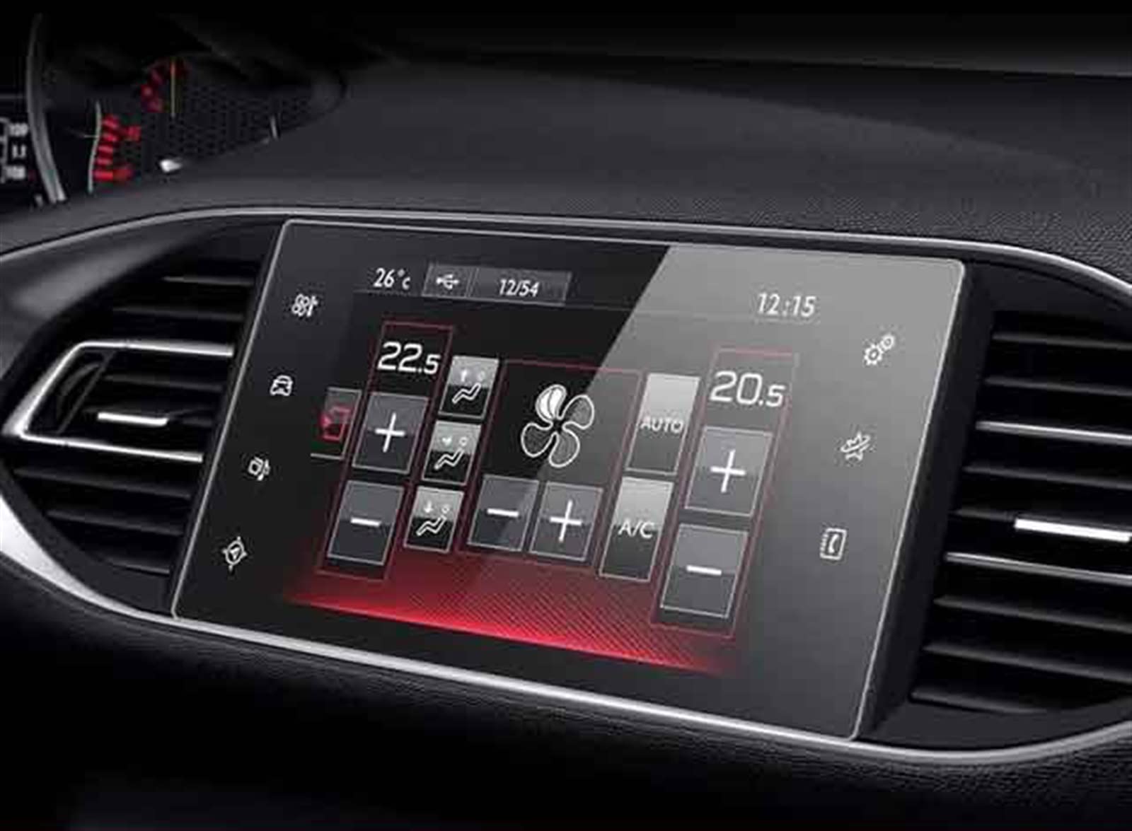 Film de navigation contre les rayures d'écran LCD Peugeot 308 en verre trempé