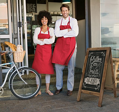 image for HBCY Creations A Frame Chalkboard 40x20 Solid Wood A-Frame Sign Rustic