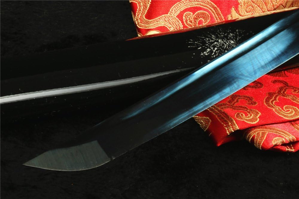 Sharp 1060 Carbon Steel Blue Tiger TSUBA Handmade Japanese Samurai Katana Sword