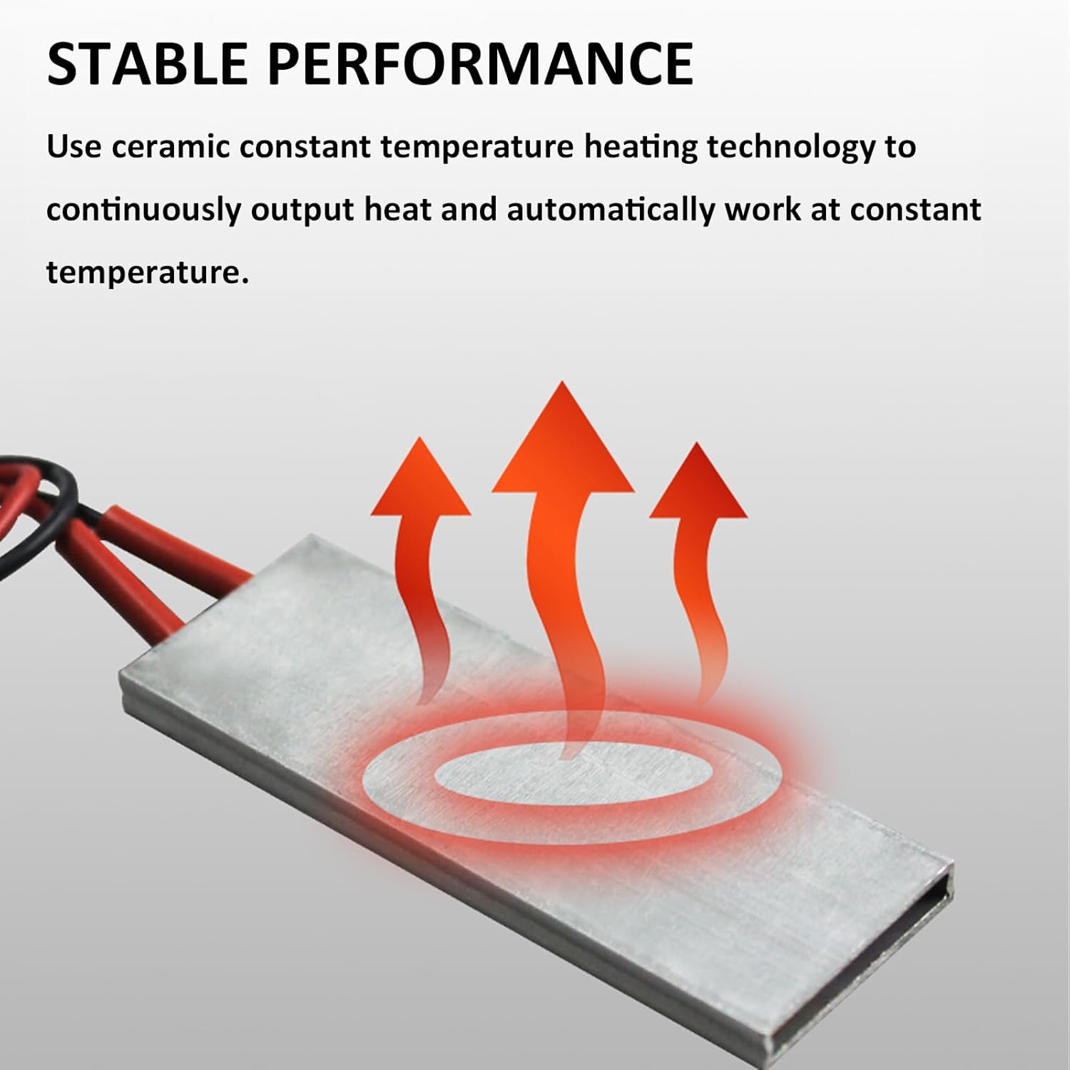 PTC Heating Element AC/DC 110V 160C Aluminum Shell Insulated Constant Temperature Ceramic Thermostatic Heaters Plate for 2PCS 3.15x1.12in, PTCYIDU